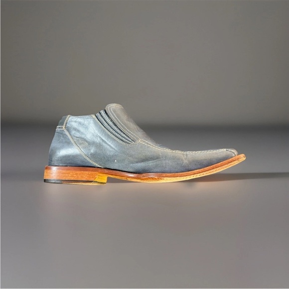 Wexford Leather Square Toe Loafers Steel Blue Men’s 45 EU 12 US Made In Italy - Picture 5 of 9